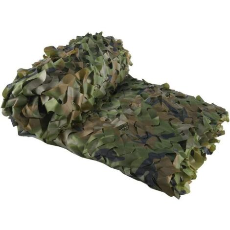 Toldo rectangular de red de camuflaje verde, diseño de camuflaje, 3 x 4 metros,