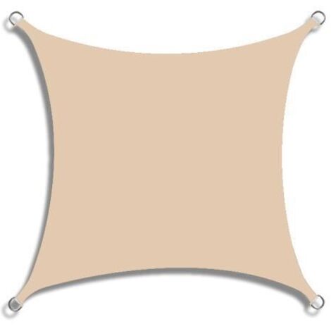 Toldo rectangular impermeable de poliéster Oxford con 95 % de protección UV, resistente al desgarro, ideal para jardín, balcón, terraza, patio y camping (amarillo claro, 2,5 x 3 m)