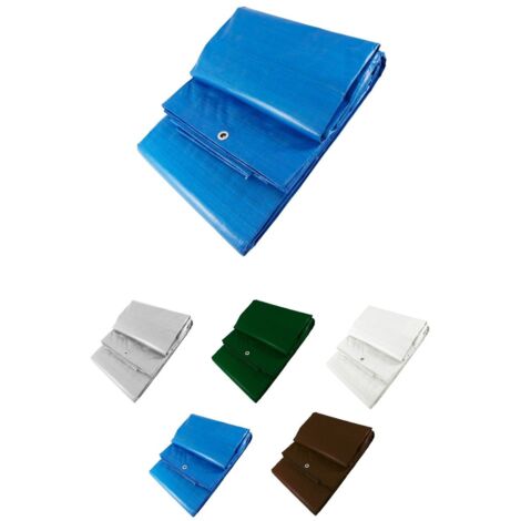 Toldo Reforzado Impermeable Azul | Lona Multiusos | Con Ojales | Seleccione medida