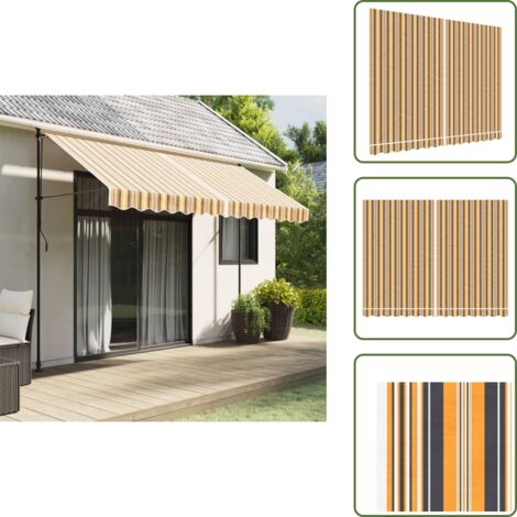 Toldo resistente al agua - vidaXL Tela de repuesto de toldo rayas de colores 3,5x2,5 m - Toldo UV