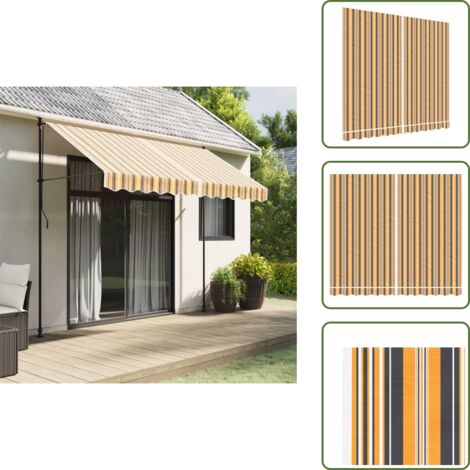 Toldo resistente al agua - vidaXL Tela de repuesto de toldo rayas de colores 3x2,5 m - Toldo UV
