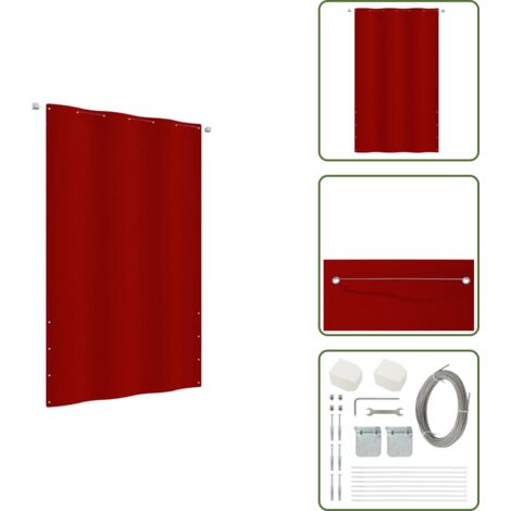 Toldo resistente al agua - vidaXL Toldo para balcón de tela oxford rojo 140x240 cm - Toldo para privacidad