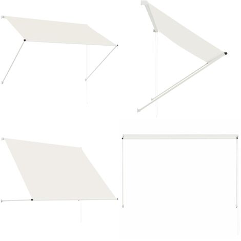 Toldo retráctil 200x150 cm crema - Toldo para ventana - Toldo para terraza