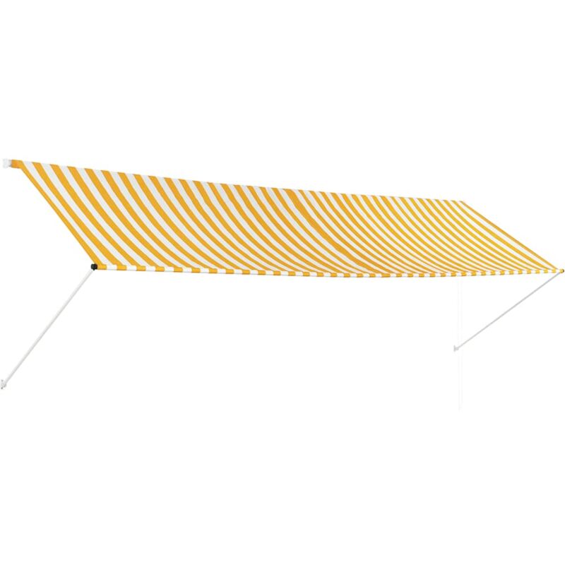 

Toldo Retráctil 400x150 cm Amarillo y Blanco - Multicolor - Vidaxl