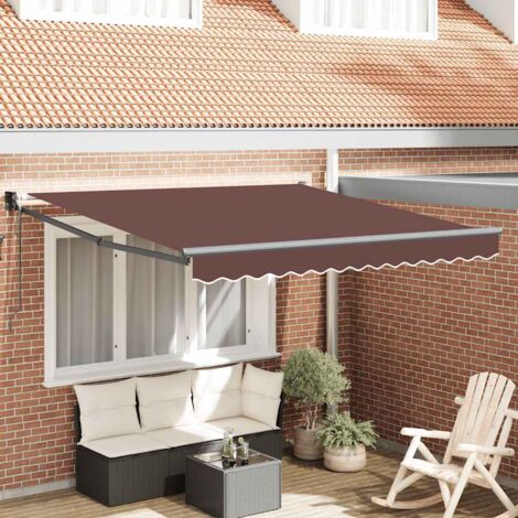 Toldo retráctil automático burdeos 300x250 cm