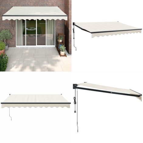 Toldo retráctil automático color crema 3x2,5 m - Toldo automático - Toldo de jardín