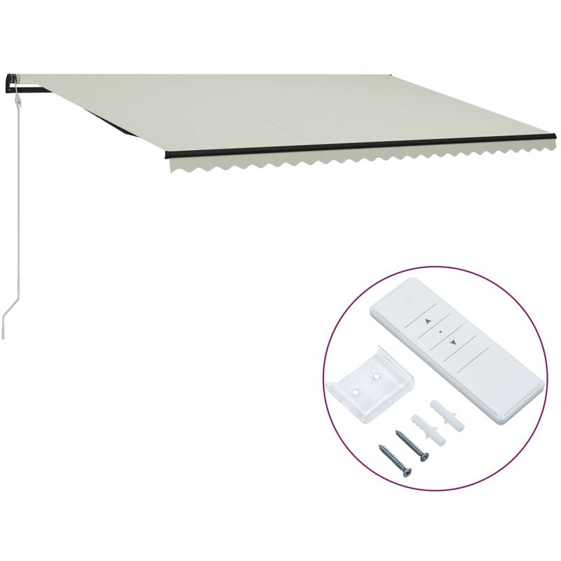 

Toldo retráctil automático color crema 600x300 cm