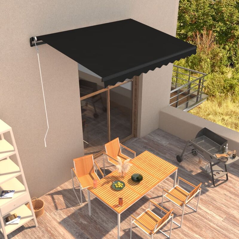 

Toldo retráctil automático gris antracita 350x250 cm