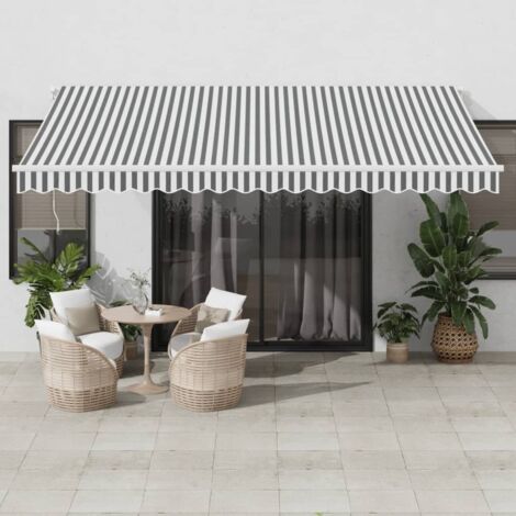 Toldo retráctil automático gris antracita y  450x350 cm