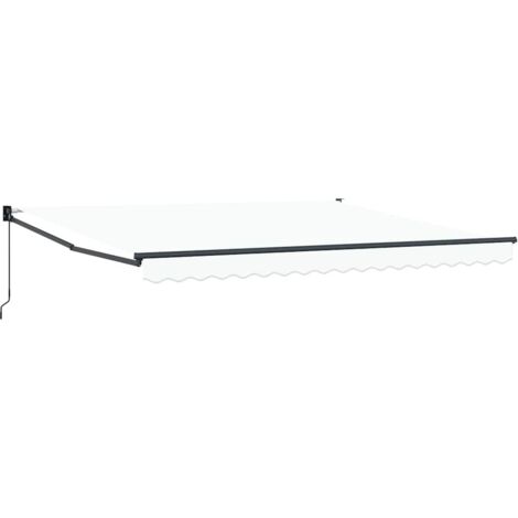 Toldo Retráctil Blanco 400 x 300 cm Poliéster vidaXL