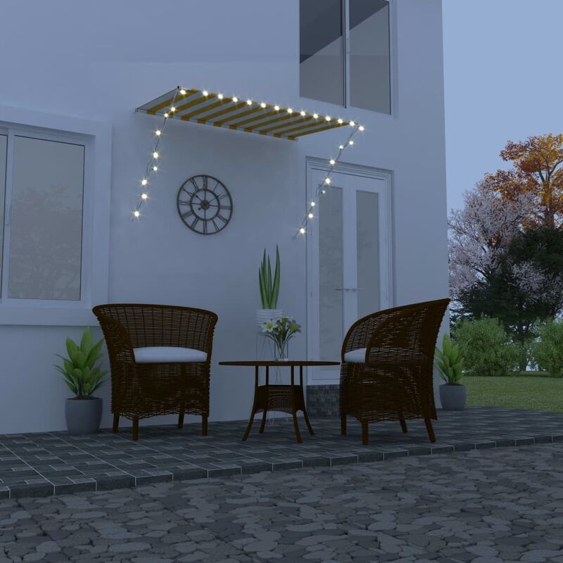 

Toldo retráctil con LED amarillo y blanco 200x150 cm