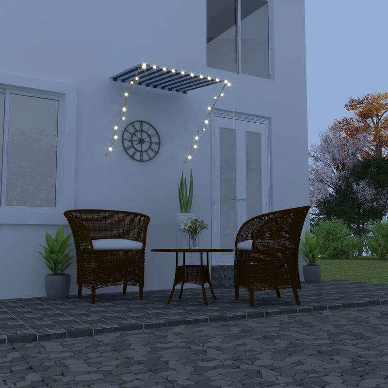 

Toldo retráctil con LED azul y blanco 200x150 cm