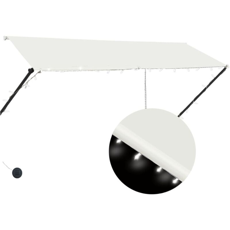 

Toldo Retráctil con LED Crema 300x150 cm - Crema - Vidaxl