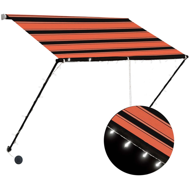 

Toldo Retráctil con LED Naranja y Marrón 200x150 cm - Multicolor - Vidaxl