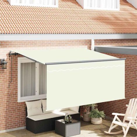 Toldo Retráctil Crema 300 x 200 cm tela vidaXL