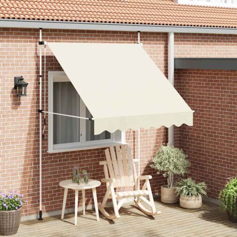 Toldo retráctil de operación manual 200 cm crema