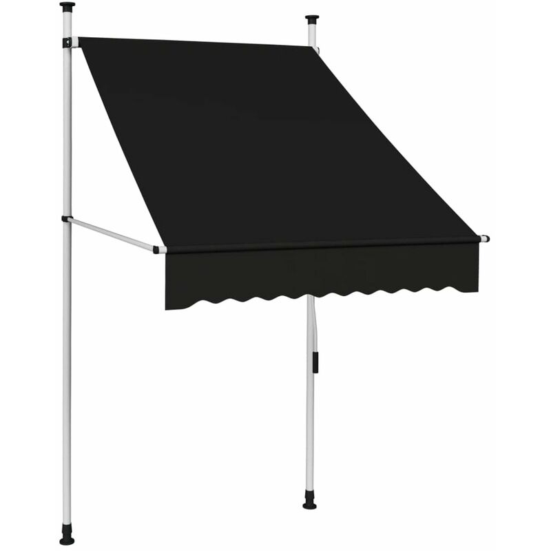 

Toldo retractil de operacion manual gris antracita 100 cm