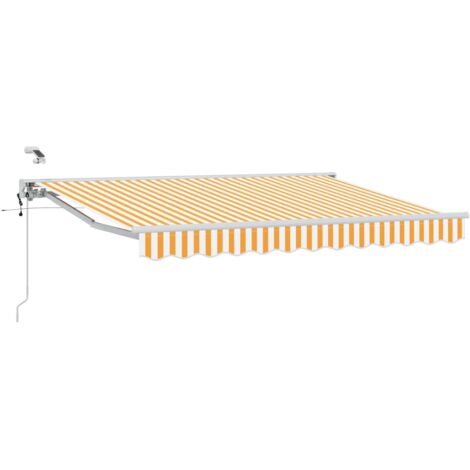 Toldo Retráctil Eléctrico Amarillo y 2,5 x 2 m