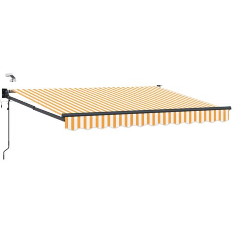 Toldo Retráctil Eléctrico Amarillo y 3 x 2,5 m