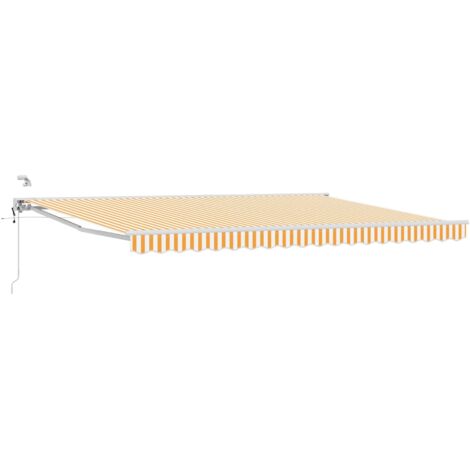 Toldo Retráctil Eléctrico Amarillo y 4 x 2 m