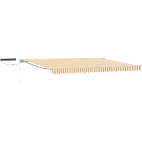 Toldo Retráctil Eléctrico Amarillo y 5 x 3 m