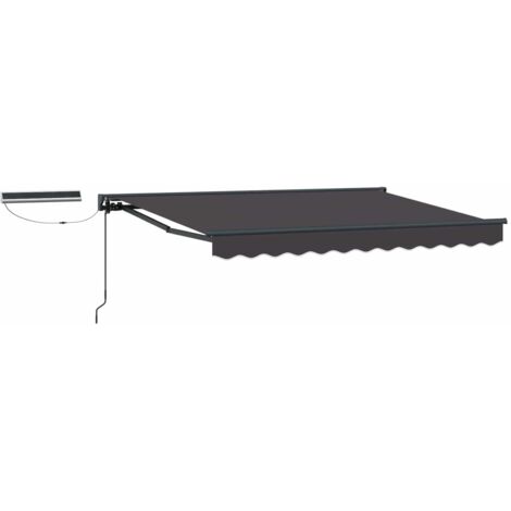 Toldo Retráctil Eléctrico Antracita 3 x 2 m