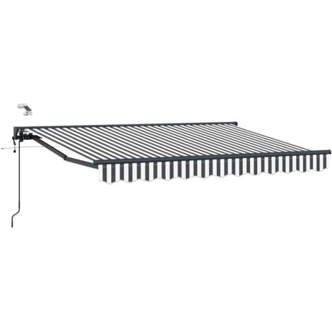 Toldo Retráctil Eléctrico Antracita y 3,5 x 2 m