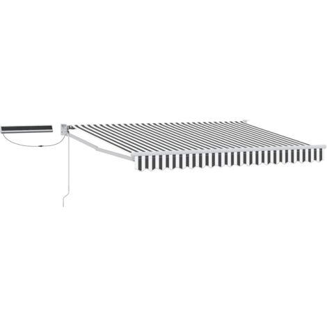 Toldo Retráctil Eléctrico Antracita y 3,5 x 2,5 m