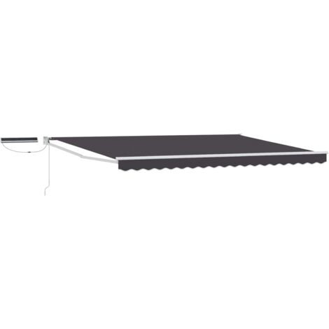 Toldo Retráctil Eléctrico Antracita y  4 x 3 m