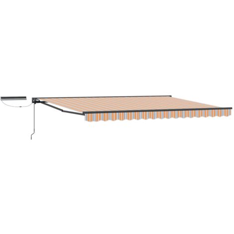 Toldo Retráctil Eléctrico Azul, Naranja, Antracita 4,5 x 3 m