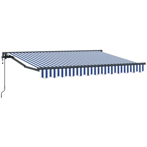 Toldo Retráctil Eléctrico Azul y 2,5 x 2 m