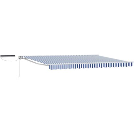 Toldo Retráctil Eléctrico Azul y 5 x 3,5 m