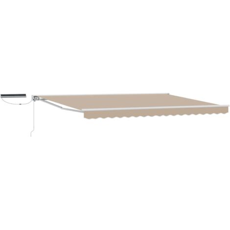 Toldo Retráctil Eléctrico Beige y  4 x 3,5 m