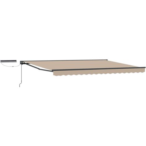 Toldo Retráctil Eléctrico Beige y Antracita 4 x 3,5 m