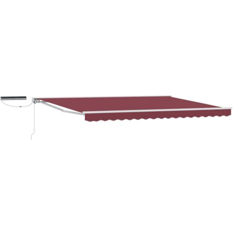 Toldo Retráctil Eléctrico Borgoña y  5 x 3 m