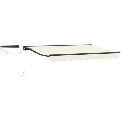 Toldo Retráctil Eléctrico Crema y Antracita 3,5 x 2,5 m