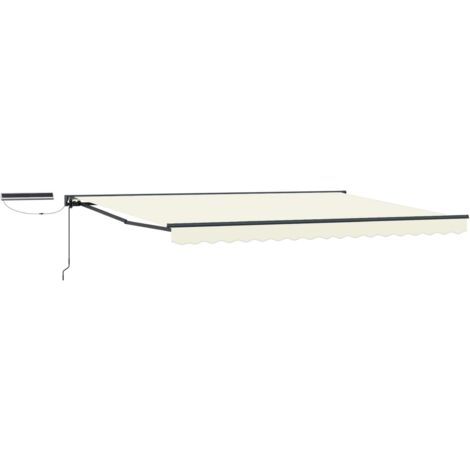 Toldo Retráctil Eléctrico Crema y Antracita 4 x 2 m