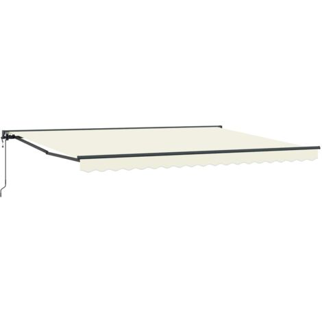 Toldo Retráctil Eléctrico Crema y Antracita 4 x 2 m