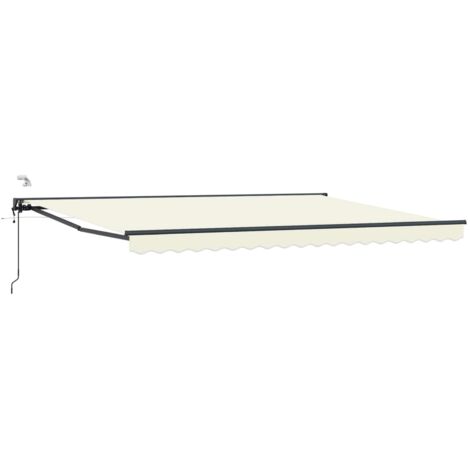 Toldo Retráctil Eléctrico Crema y Antracita 4,5 x 3 m
