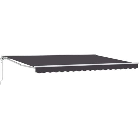 Toldo Retráctil Eléctrico Gris antracita 5 x 3,5 m