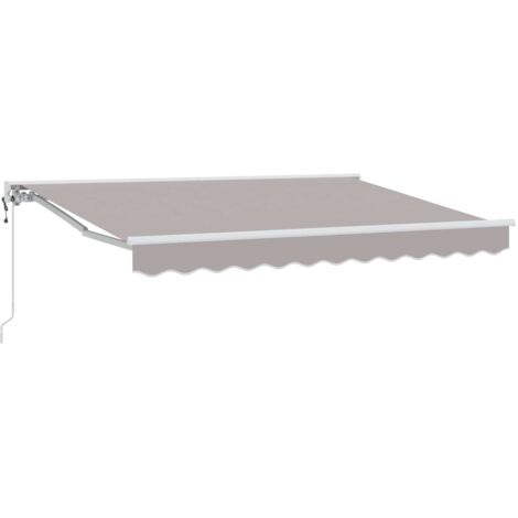 Toldo Retráctil Eléctrico Gris Claro 3 x 2,5 m
