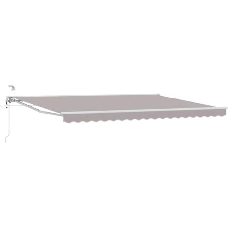 Toldo Retráctil Eléctrico Gris claro y . 5 x 3 m