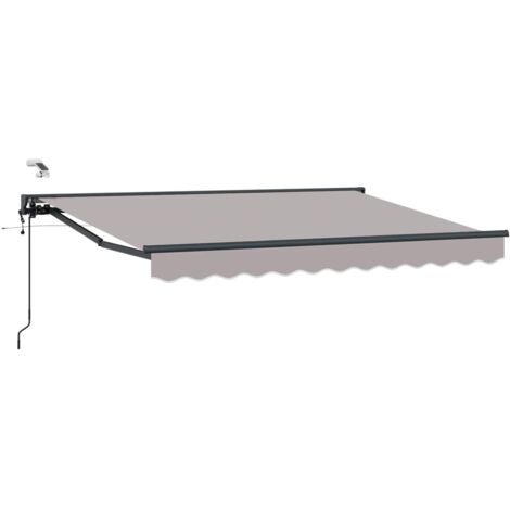 Toldo Retráctil Eléctrico Gris Claro y Antracita 3,5 x 2,5 m