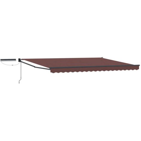 Toldo Retráctil Eléctrico Marrón y Antracita 4 x 3 m
