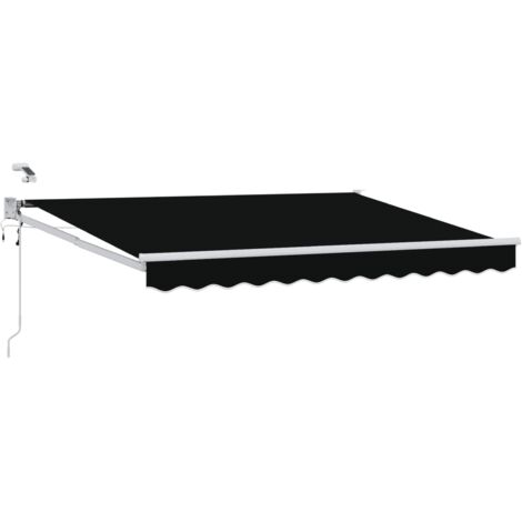 Toldo Retráctil Eléctrico Negro 3 x 2,5 m