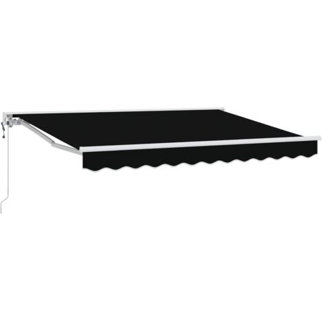Toldo Retráctil Eléctrico Negro 3 x 2,5 m