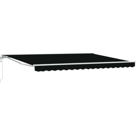 Toldo Retráctil Eléctrico Negro 4 x 3 m