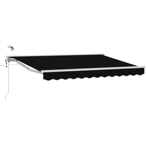 Toldo Retráctil Eléctrico Negro y  3,5 x 2,5 m
