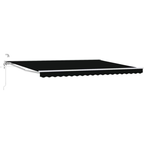 Toldo Retráctil Eléctrico Negro y  4 x 3 m