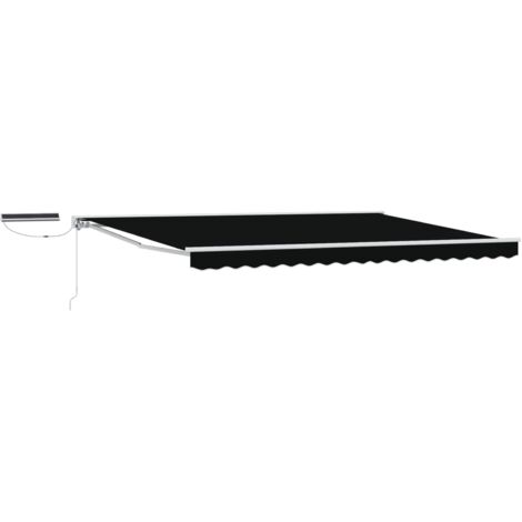 Toldo Retráctil Eléctrico Negro y  4 x 3 m